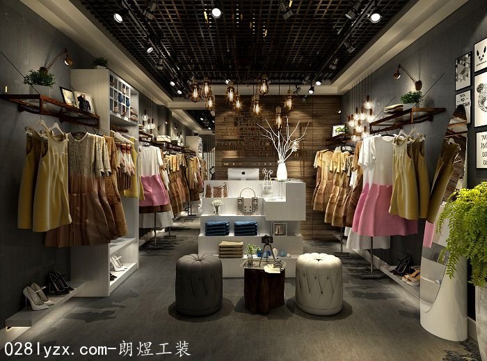 成都女裝店店內裝修效果圖