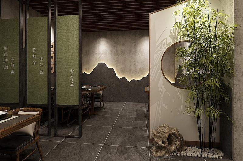 新中式火鍋店設計效果圖