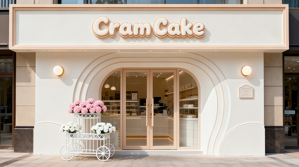第6張蛋糕店門頭裝修設計效果圖